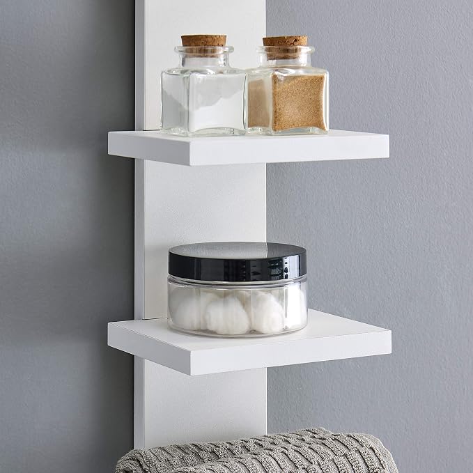 Danya B 5 Tier Wall Shelf Unit Narrow Smooth Laminate Finish - Image 2