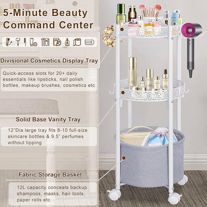 Rolling Makeup Cart Organizer - Image 3