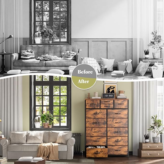 EnHomee 52.2" H Tall Dresser for Bedroom, Vertical Storage Tower, Anti-Tip | - Image 5
