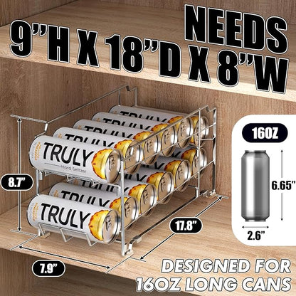 Simple Houseware 2PK Front Loading Tall skinny Can Dispenser - Image 2