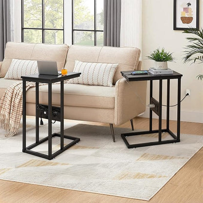 VECELO C Shaped End Side Table - Image 9