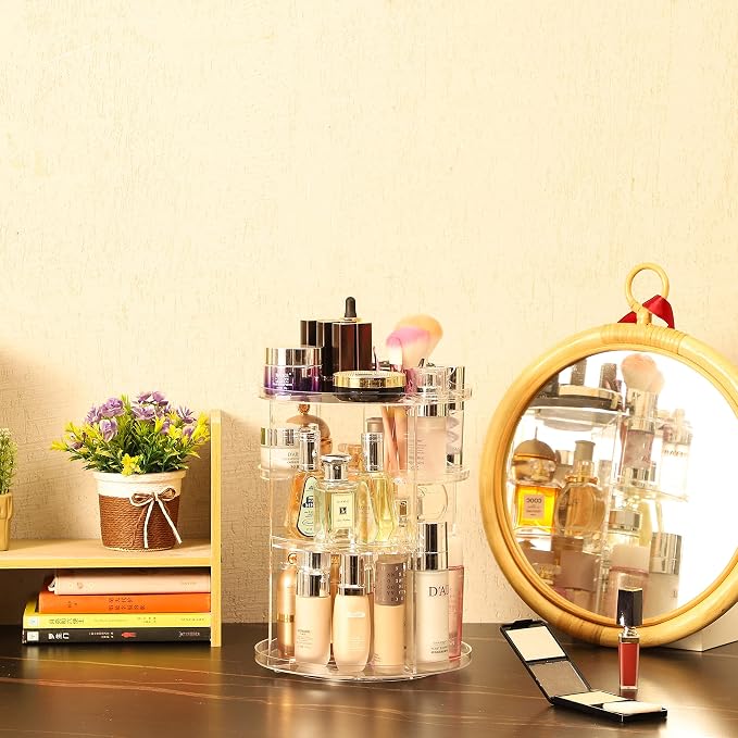 Clear Rotating Makeup Organizer - Image 5