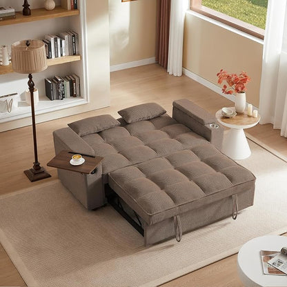 hansones 65'' 3-in-1 Folding Convertible Sofa Bed, Queen Size Pullout Sofa - Image 8