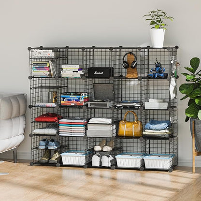 Wire Cube Storage Organizer, 20 Cubes Converted into 23 Cubes, Sturdy Metal - Image 2