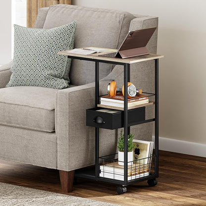 Rolling C Shaped Side Table - Image 8