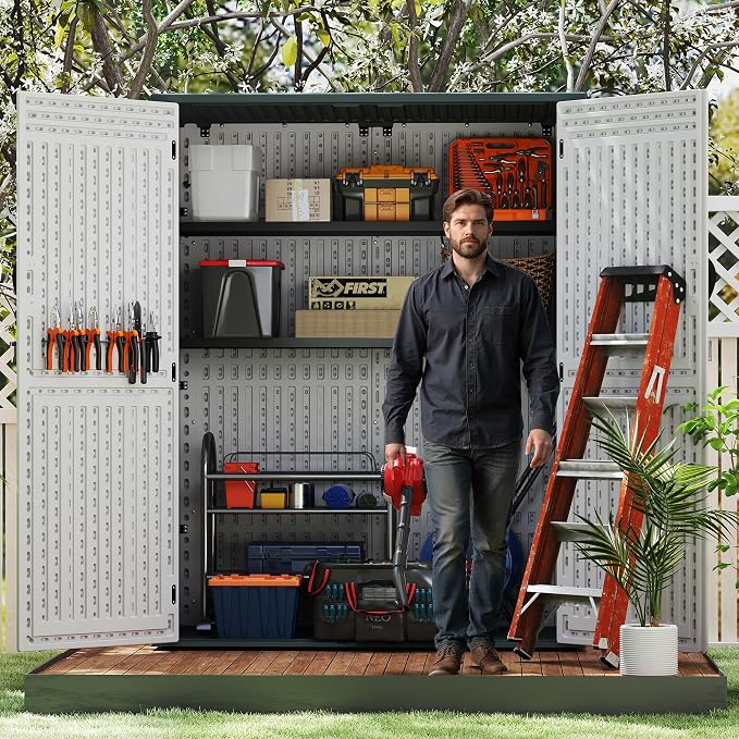 EHHLY Vertical Resin Storage Shed - Image 3