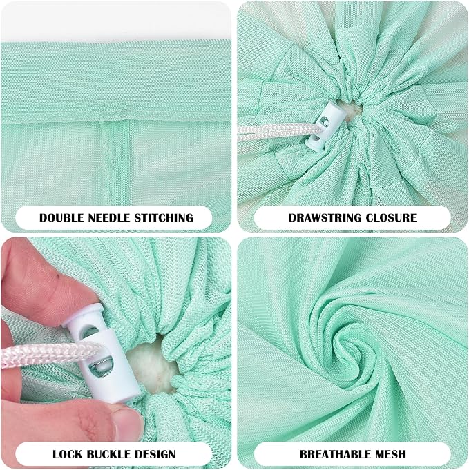 2 Pack Large Mesh Laundry Bag, Heavy Duty Laundry Bags - Image 3