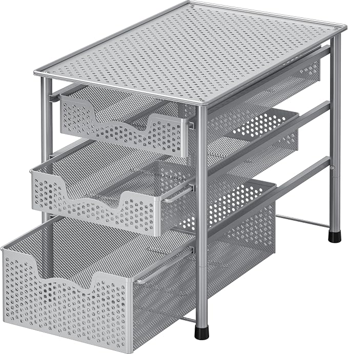 Simple Houseware Stackable 3 Tier Sliding Basket Organizer Drawer by SimpleHouseware