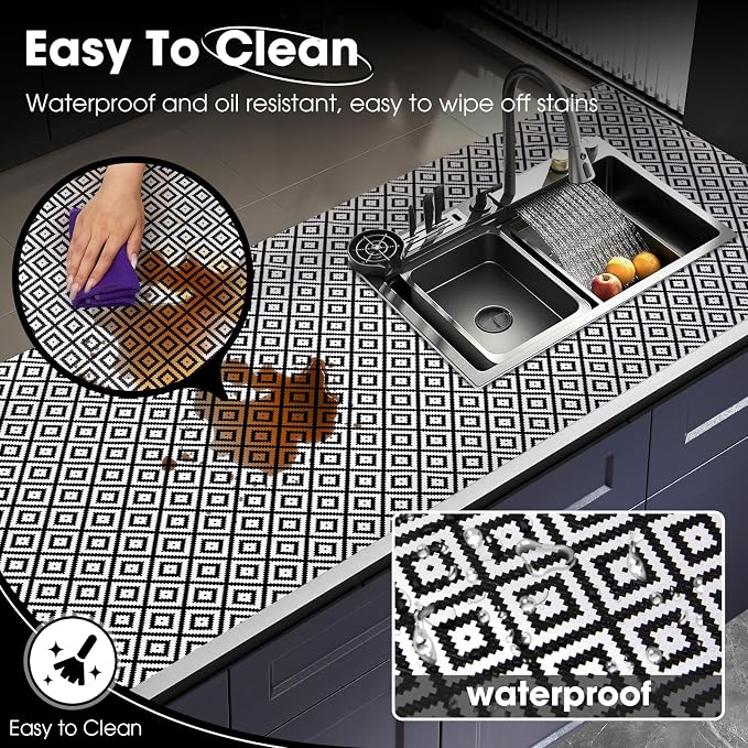 Drawer and Shelf Liner, Non-Slip Kitchen Cabinet Liners Non-Adhesive Thick - Image 3