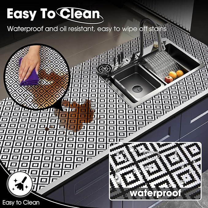 Drawer and Shelf Liner, Non-Slip Kitchen Cabinet Liners Non-Adhesive Thick - Image 3