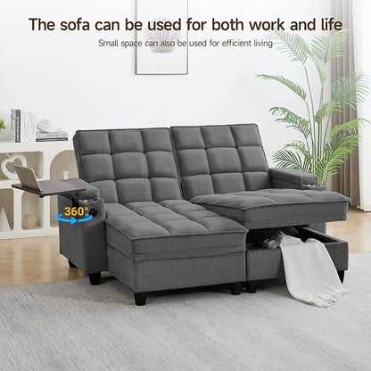 70.9" Chaise Lounge Chair Indoor, Oversized Boucle Upholstered Sofa Bed - Image 3