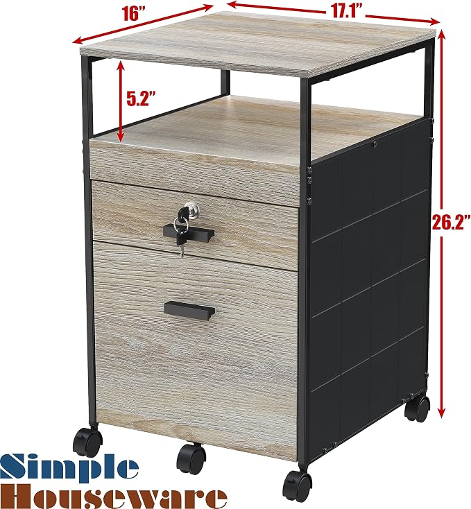 SHW Box File Rolling Mobile Cabinet - Image 3