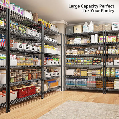REIBII 75''H Storage Shelves Metal Shelving Unit, 6 Tier Wire Shelving - Image 2
