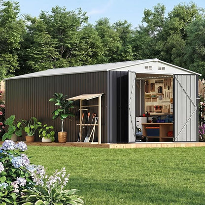Polar Aurora 10x16 Outdoor Storage Shed, Garden Shed by PolarAurora