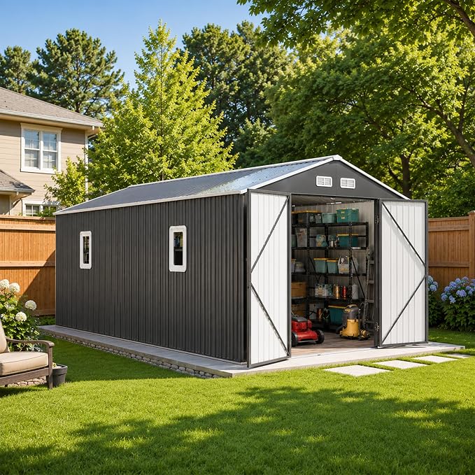 K Knowbody 10x12 FT Metal Storage Shed by KKnowbody