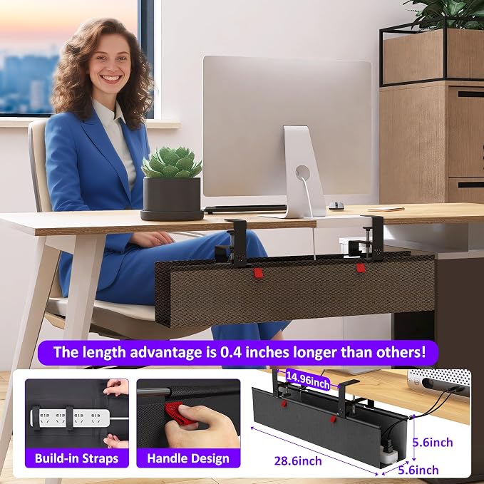 Under Desk Cable Management Tray - Image 7