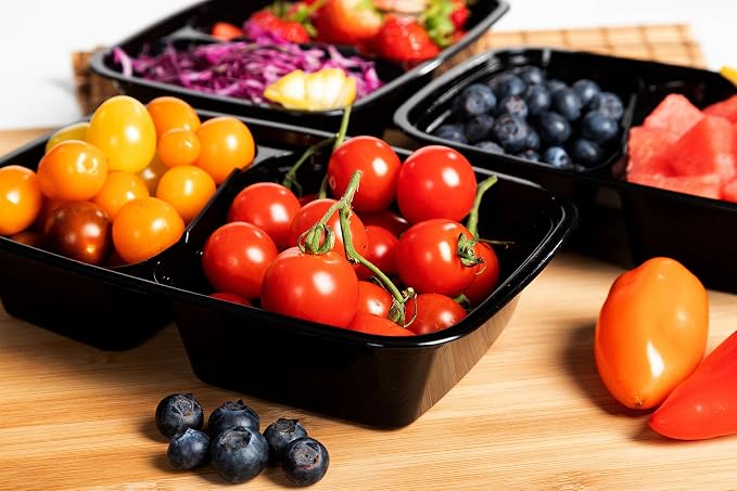 Meal Prep Container Reusable 2 Compartment - Image 3