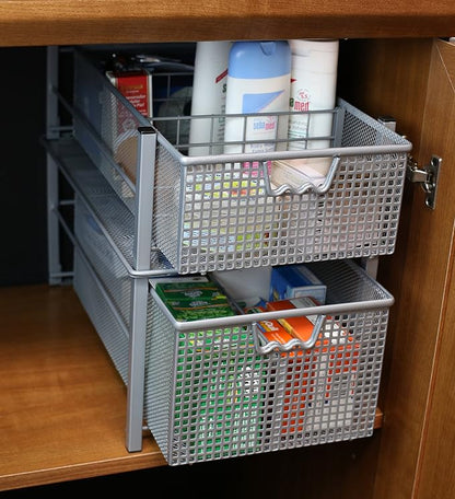 Deco Brothers Stackable Pull Out Cabinet Sliding Basket - Image 8