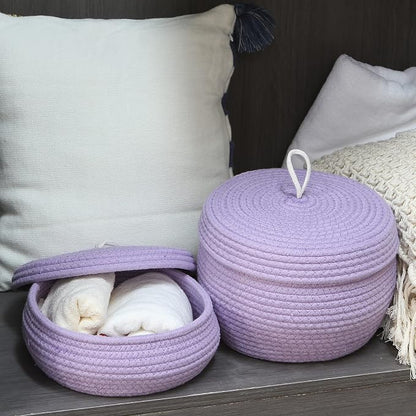 Sea Team Round Cotton Rope Storage Basket - Image 3