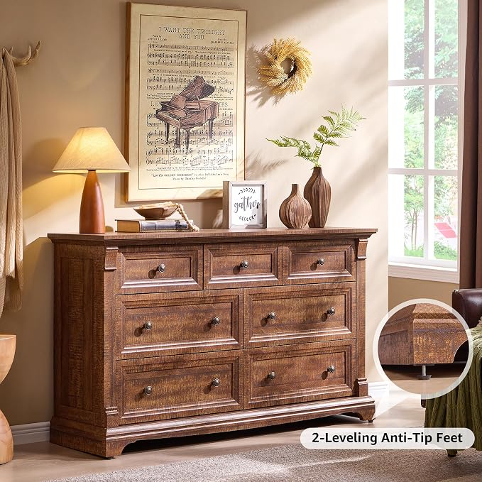 T4TREAM Farmhouse 7 Drawers Dresser - Image 3