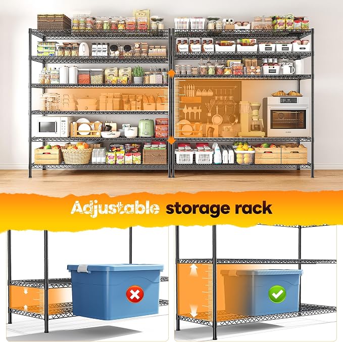 REIBII 83"H Storage Shelves 3840LBS Metal Shelving Unit Garage Shelving Heavy - Image 6