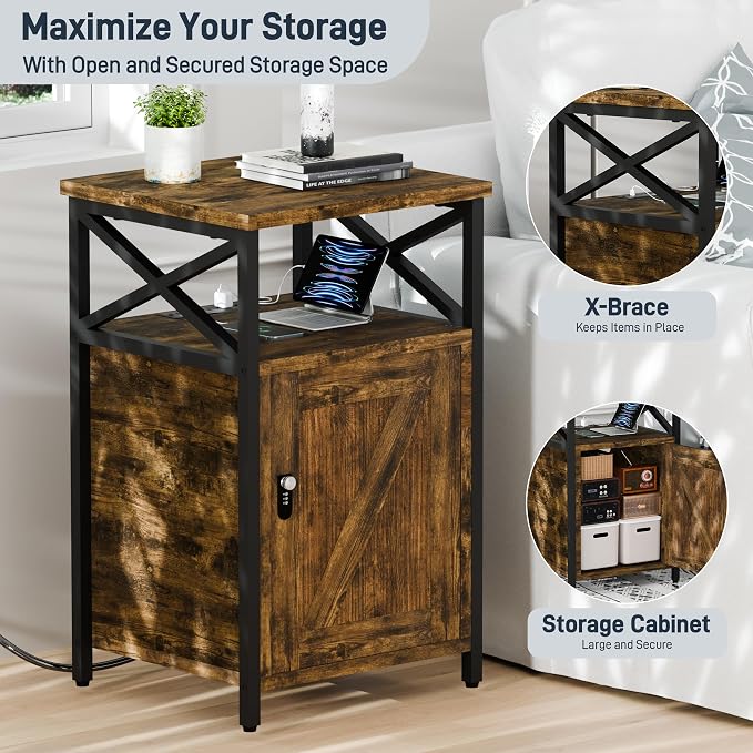 Wooden Nightstands Set of 2 - Image 8