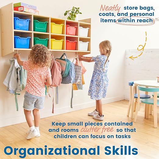 ECR4Kids 10-Section Hanging Coat Locker - Image 4