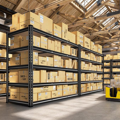 REIBII 48" W Garage Shelving 3080LBS Storage Shelves 5 Tier Industrial Shelving - Image 2