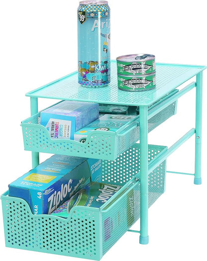 Simple Houseware Stackable 2 Tier Sliding Basket Organizer Drawer - Image 7