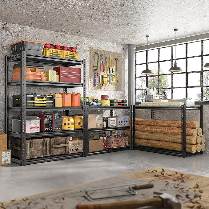 REIBII 72" Garage Shelving, Storage Shelves 2050LBS Heavy Duty Shelving - Image 7