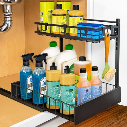 LYNK PROFESSIONAL® Pull Out Under Sink Kitchen Cabinet Organizer by LYNKPROFESSIONAL