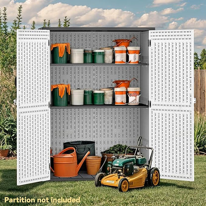 DWVO 59 Cu. Ft. Vertical Storage Shed, Weatherproof Outdoor Tall Cabinet - Image 2