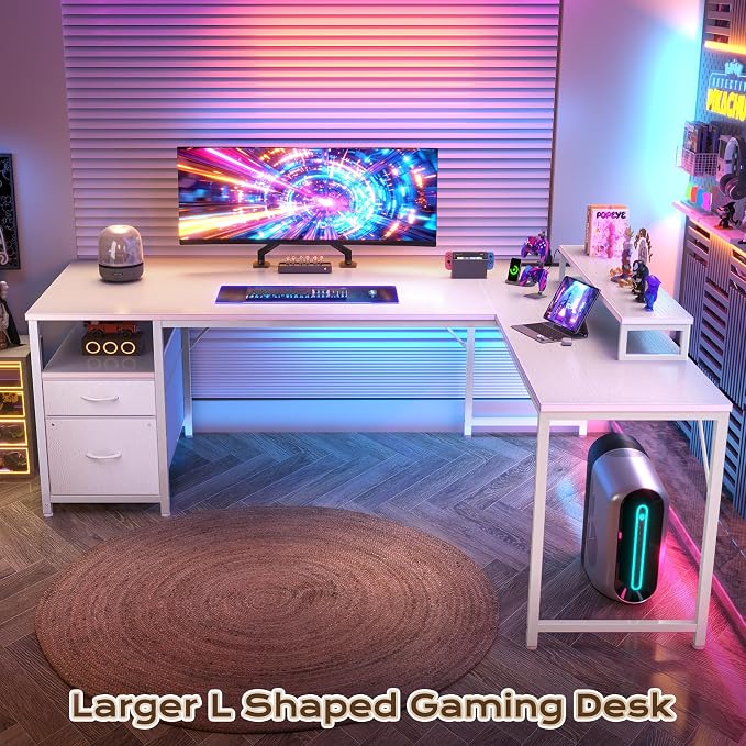 PRAISUN 63 Inch L Shaped Desk - Image 8