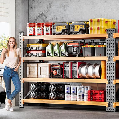 5000LBS Heavy Duty Garage Shelving Units, Large Storage Rack, Steel Shelf - Image 8