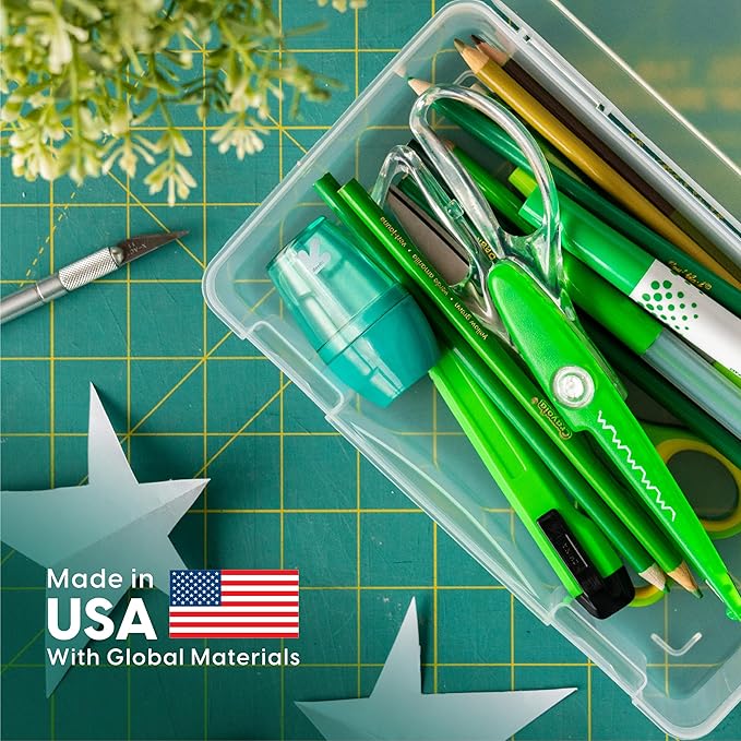 IRIS USA Pencil Case Boxes, |Made in USA|, Plastic Bead Organizing Containers - Image 4