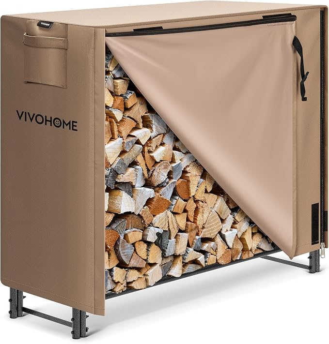 VIVOHOME 4 ft Heavy Duty Firewood Rack Outdoor by VIVOHOME