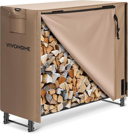 VIVOHOME 4 ft Heavy Duty Firewood Rack Outdoor by VIVOHOME