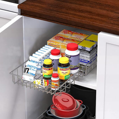 Simple Houseware Under Cabinet Pull Out Sliding Shelf - Image 5
