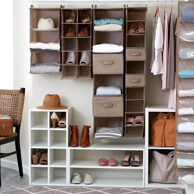 Household Essentials 6 Shelf Hanging Closet Organizer, Hanging Closet Shelf - Image 2