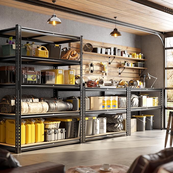 72" H Garage Shelving, 5 Tier Storage Shelves Load 2500 lbs, Adjustable Garage - Image 8