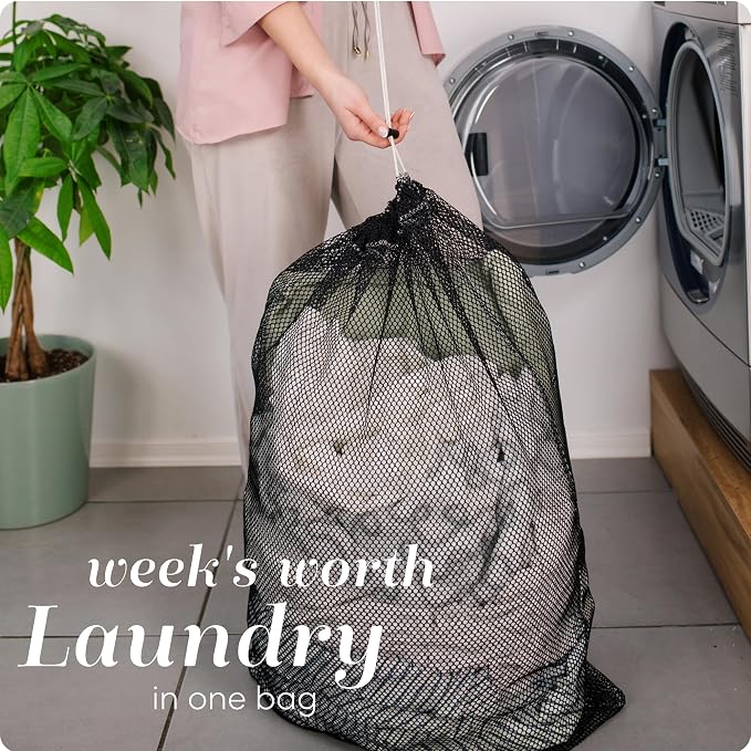 Handy Laundry Mesh Laundry Bags XL 24" x 36" – 2 Pack Heavy Duty, Machine - Image 3
