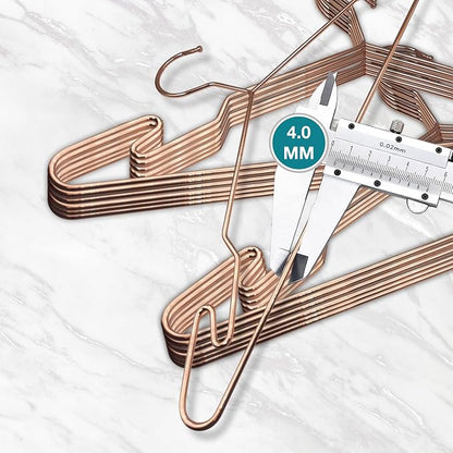 Rose Gold Metal Hangers, Heavy Duty Clothes Hangers - Image 4