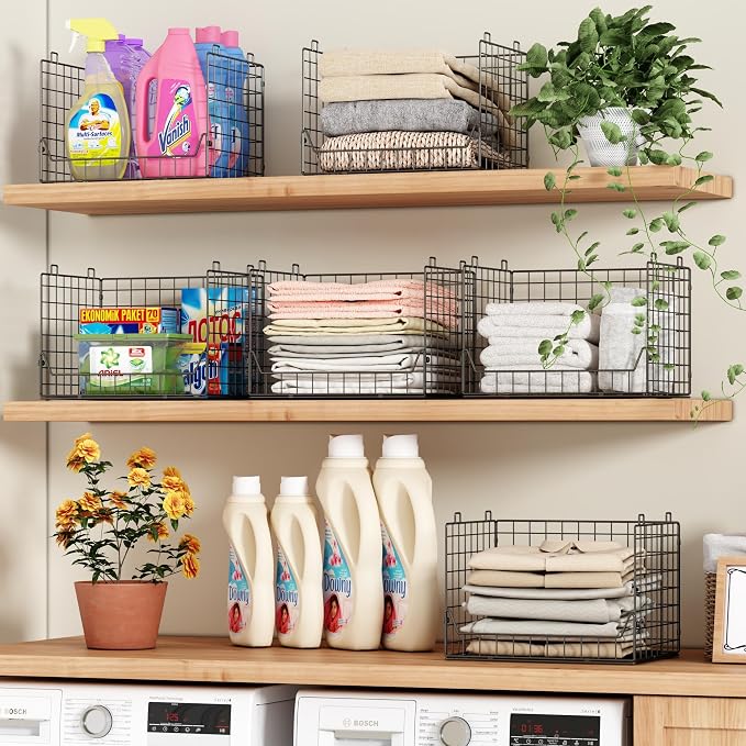 4-Tier Extra Height Stackable Closet Organizer – Foldable Storage Bins - Image 9