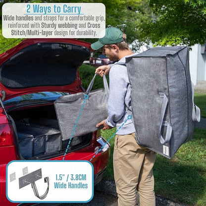 VENO 2 Pack Moving Bags w/Backpack Straps, Heavy Duty, Moving Boxes Alternative - Image 2