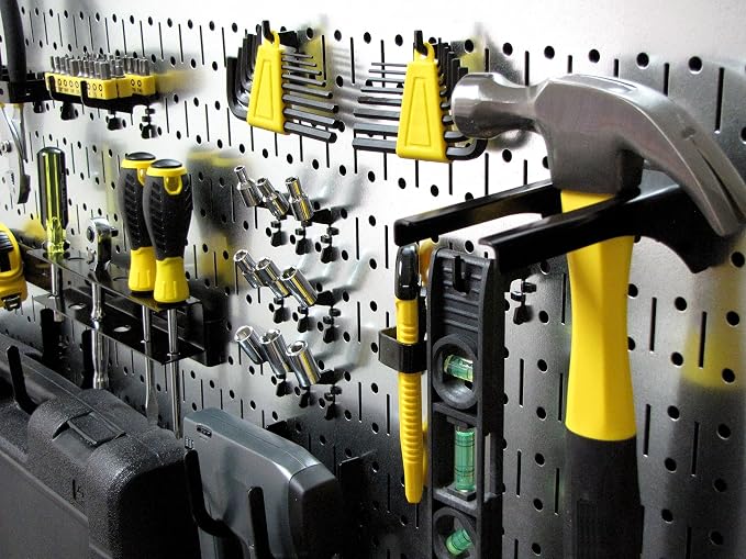 Wall Control Pegboard 16in x 32in Horizontal Galvanized Metal Pegboard Tool - Image 2