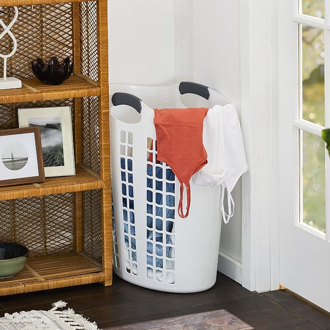 Gracious Living Easy Carry Flex Hamper, Large 87.5 Liter Lightweight Plastic - Image 4