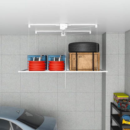 Overhead Garage Storage Rack 3x6 FT, Adjustable Ceiling Lift Storage System - Image 2