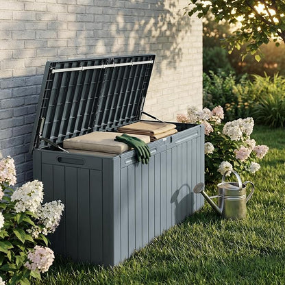 110 Gallon Deck Box Outdoor Indoor Waterproof Storage Box - Image 2