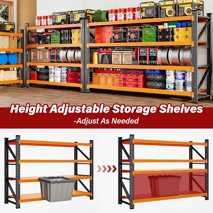 5000LBS Heavy Duty Garage Shelving Units, Large Storage Rack, Steel Shelf - Image 6