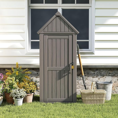 Bifanuo Deck Box Storage Shed Outdoor Storage Cabinet, Vertical Waterproof - Image 7